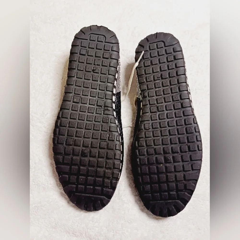 SHOENS Mens Oxford Shoes Loafer‎ Casual Sneakers Black White Size 41 US Size 8